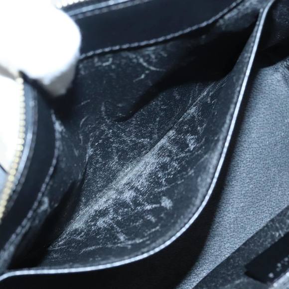 CELINE Macadam Canvas Hand Bag PVC Black Auth 90827 - Picture 11 of 16